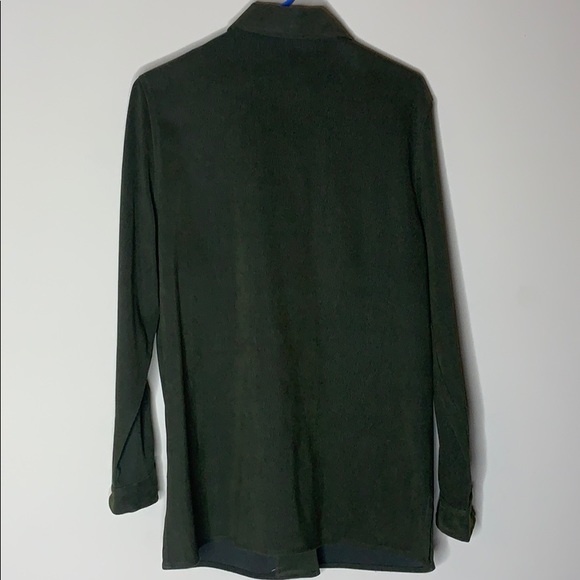 Russell Scott Green Button Down Blouse Size 10 - Picture 4 of 8